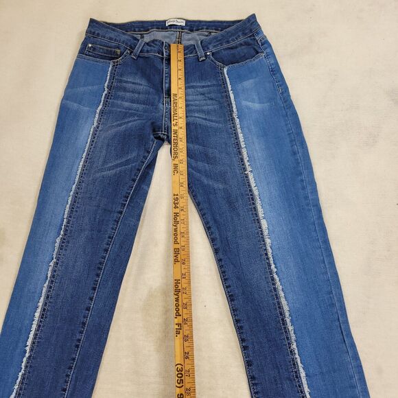 Salvaje Denim Jeans Womens Size 15 Blue Distressed RN 152865 Embroidered Cotton - Picture 3 of 16